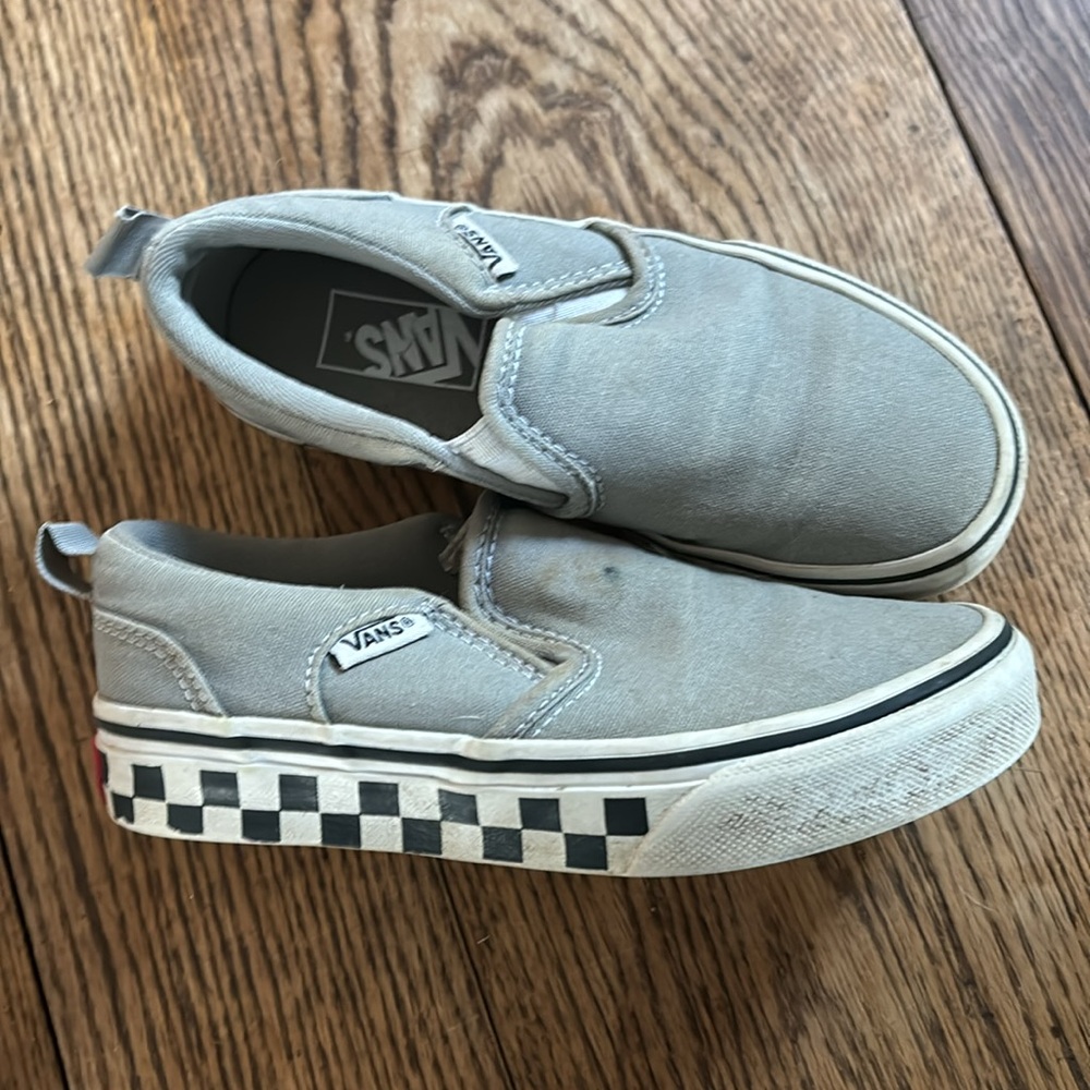 Kids Vans Size 12 - Gray and checkered - Picture 2 of 5